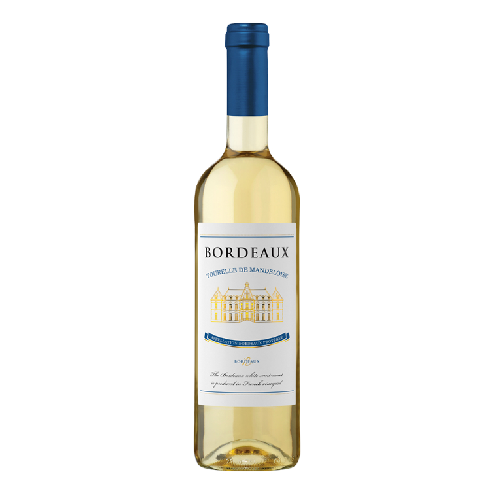Wino Tourelle de Mandeloise Bordeaux 11% białe półsłodkie 750 ml