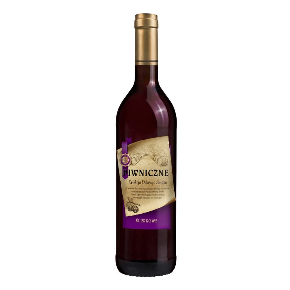 Wino Piwniczne Śliwkowe 13% czerwone słodkie 750 ml