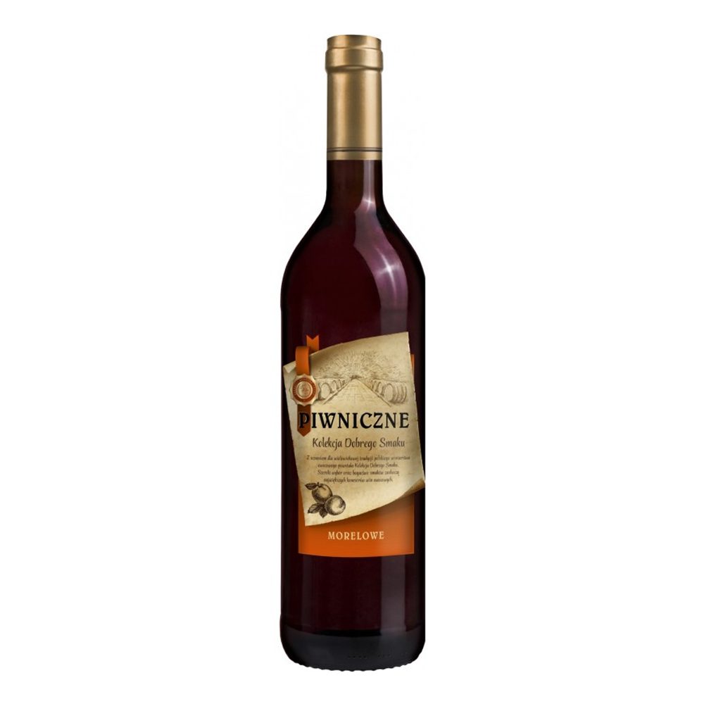 Wino Piwniczne Morelowe 13% białe słodkie 750 ml