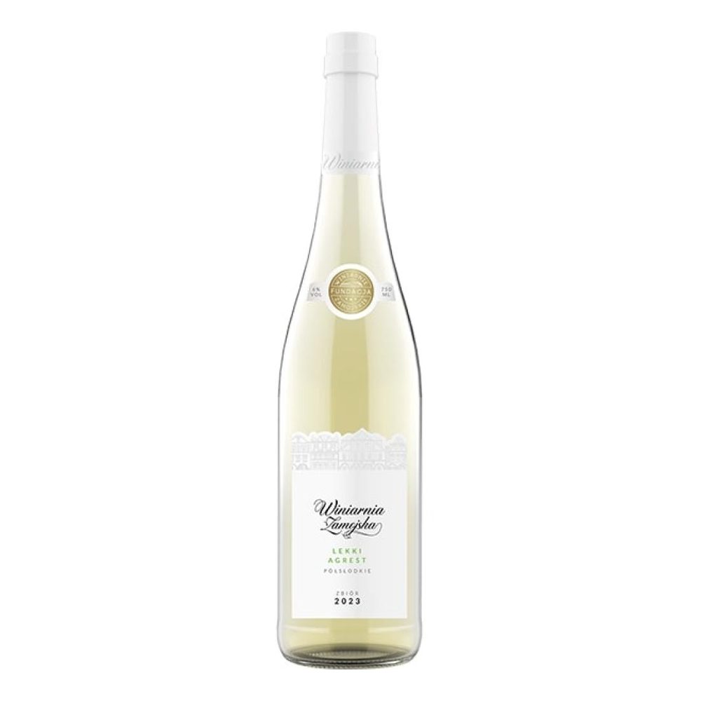 Wino Zamojska Lekki Agrest 6% białe półsłodkie 750 ml