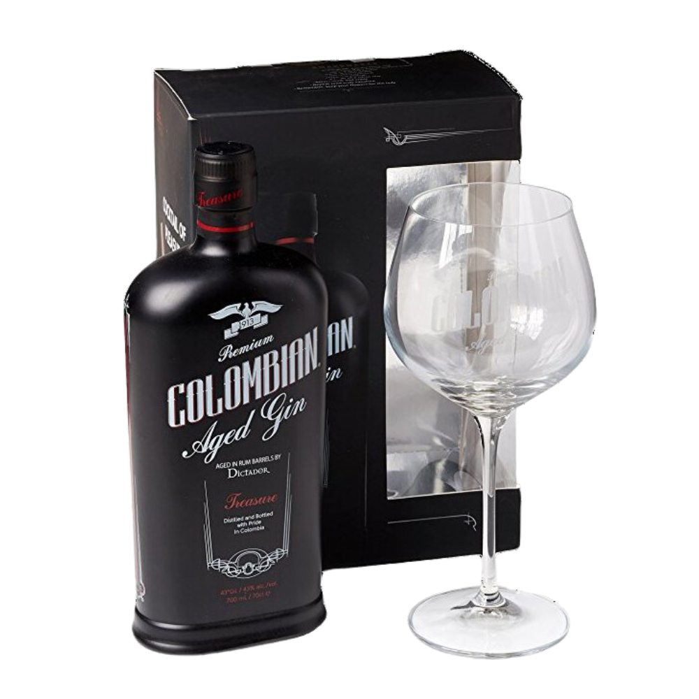Gin Dictador Colombian Treasure 43% 700 ml + kieliszek