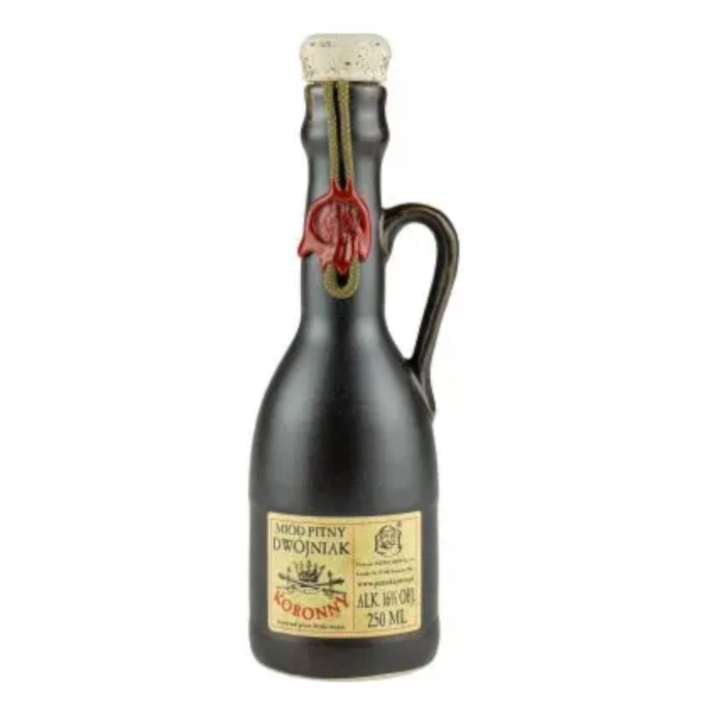 Miód pitny dwójniak "Koronny" 16% 250 ml butelka ceramiczna
