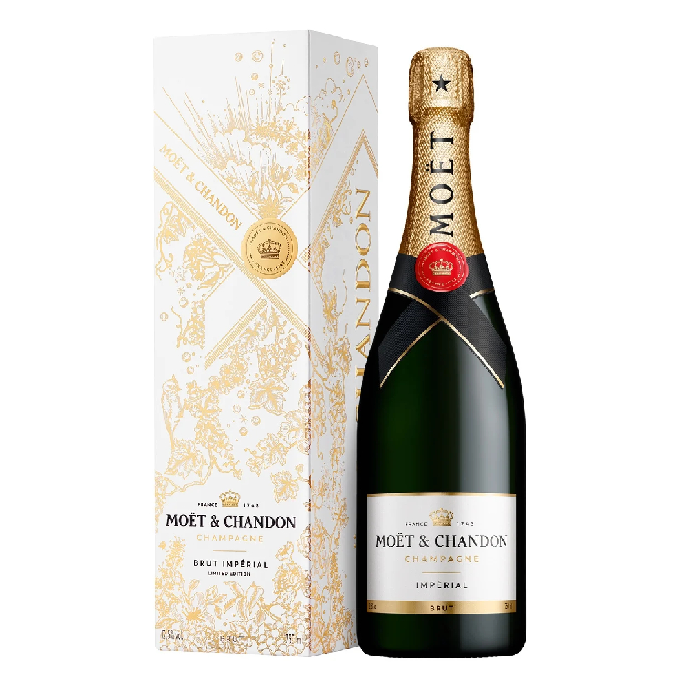 Szampan Moet & Chandon Brut Imperial 12% białe wytrawne 750 ml karton świąteczny