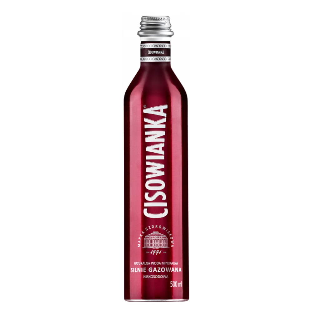 Woda Cisowianka Mocny Gaz Perlage Butelka  Aluminiowa 500 ml