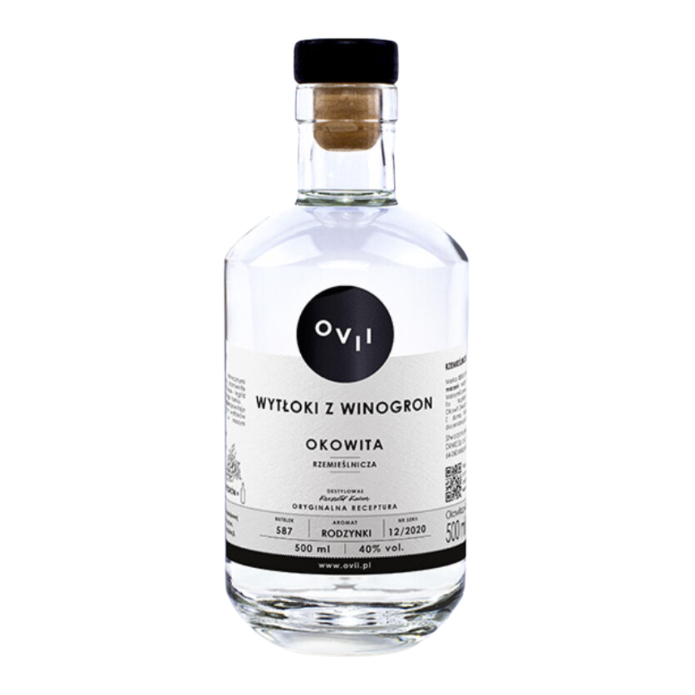 Okowita Ovii z Wytłoków Winogron 43% 500 ml