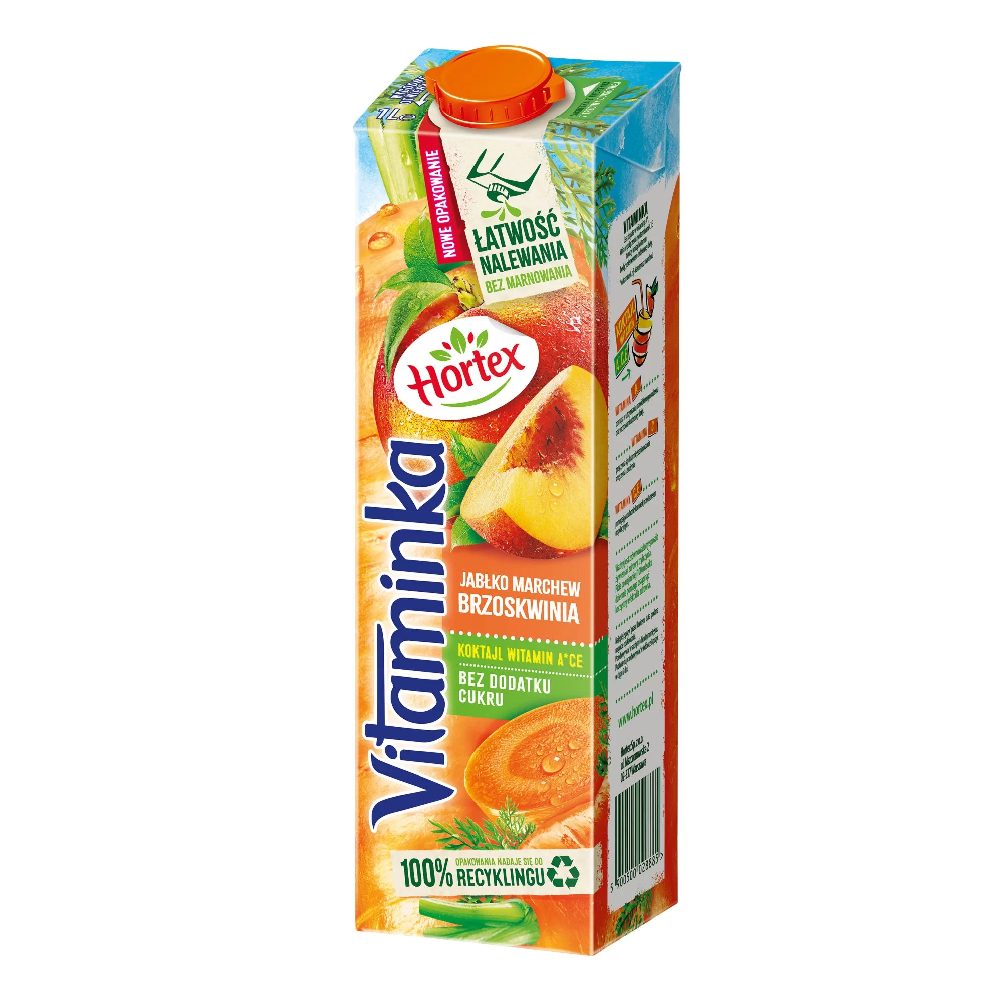 Sok Hortex Jabłko Marchew Brzoskwinia 1000 ml