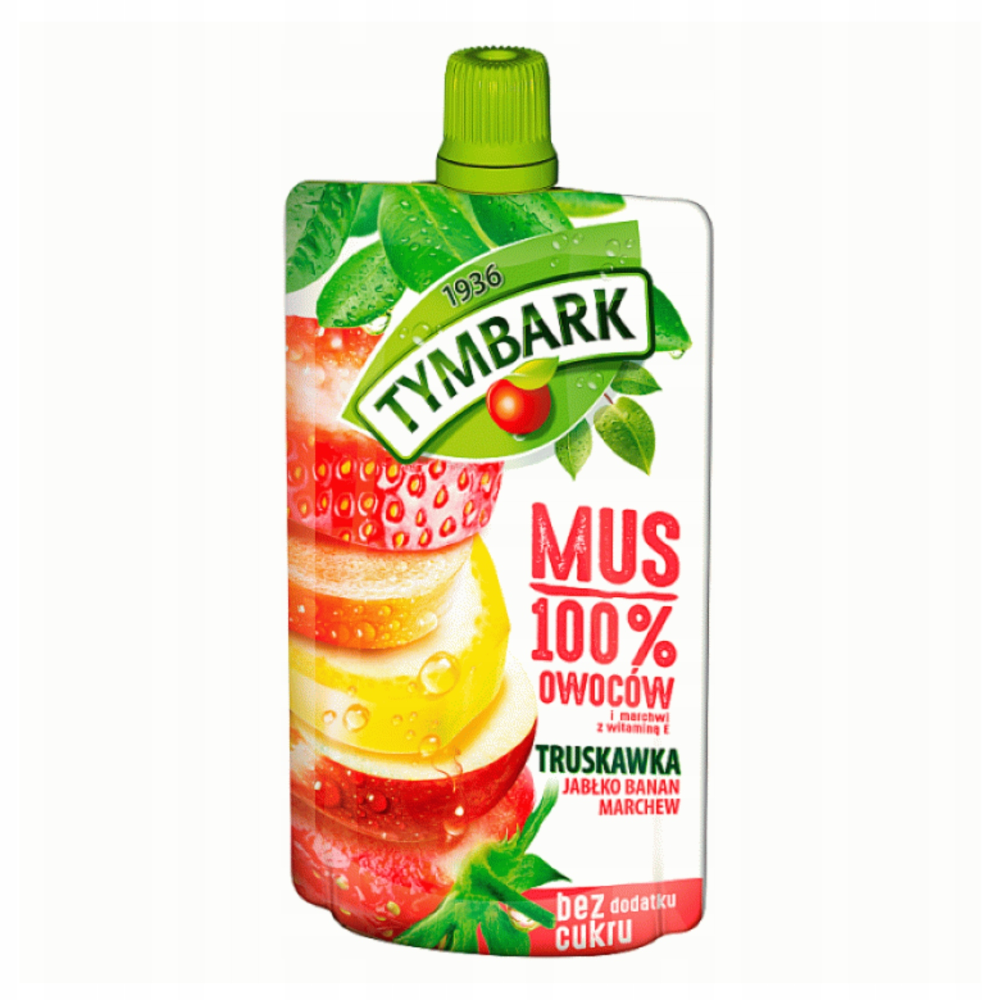 Mus Tymbark 100% Truskawka Jabłko Banan Marchew 120 g