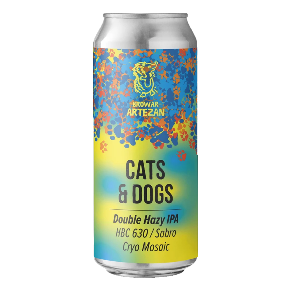 Piwo Artezan Cats & Dogs Double Hazy IPA 7% 500 ml puszka