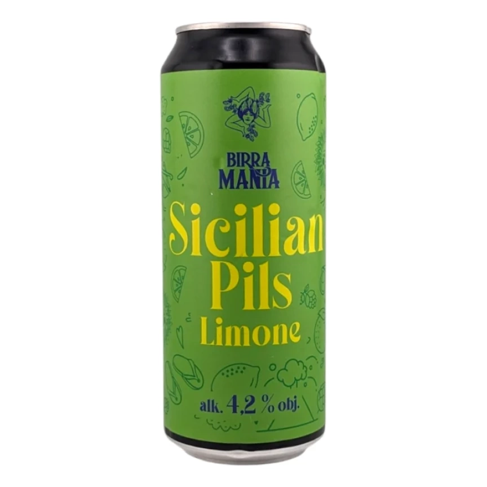 Piwo Birra Mania Sicilian Pils Limone 4,2% 500 ml puszka
