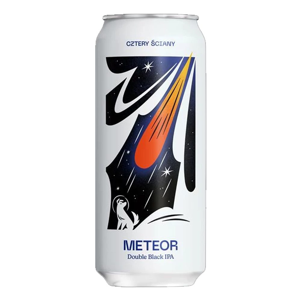 Piwo Cztery ściany Meteor Double Black IPA 7,8% 500 ml puszka