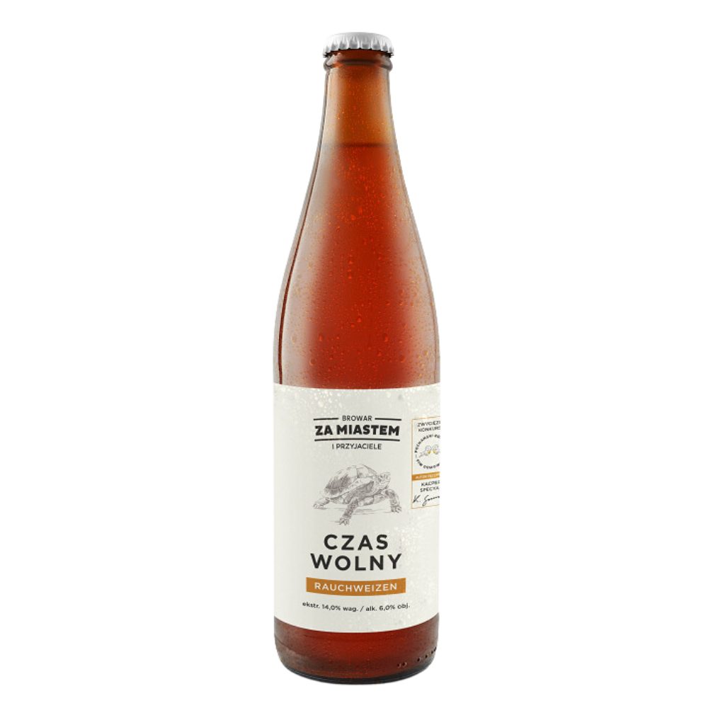 Piwo Za Miastem Czas Wolny - Wędzona Pszenica 6% 500 ml