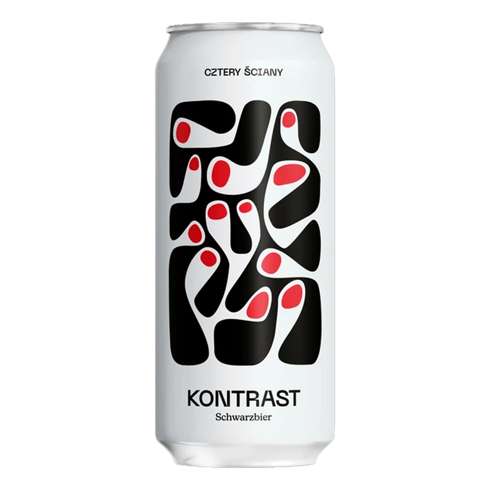 Piwo Cztery ściany Kontrast Schwarzbier 4,6% 500 ml puszka