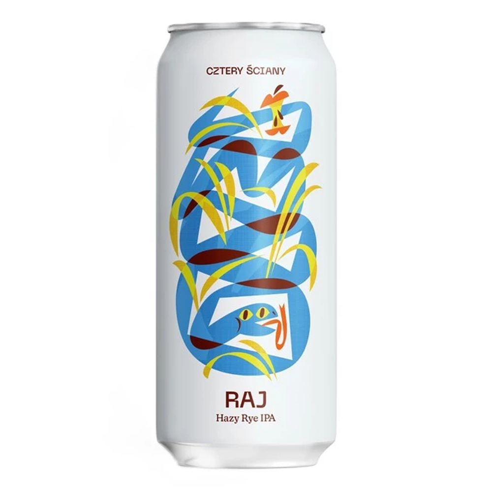 Piwo Cztery ściany Raj Hazy Rye Ipa 6,5% 500 ml puszka