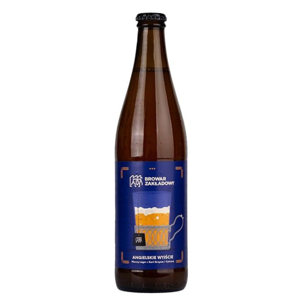 Piwo Zakładowy Angielskie Wyjście - Mocny Lager z Earl Greyem i Cytryn 6,6% 500 ml