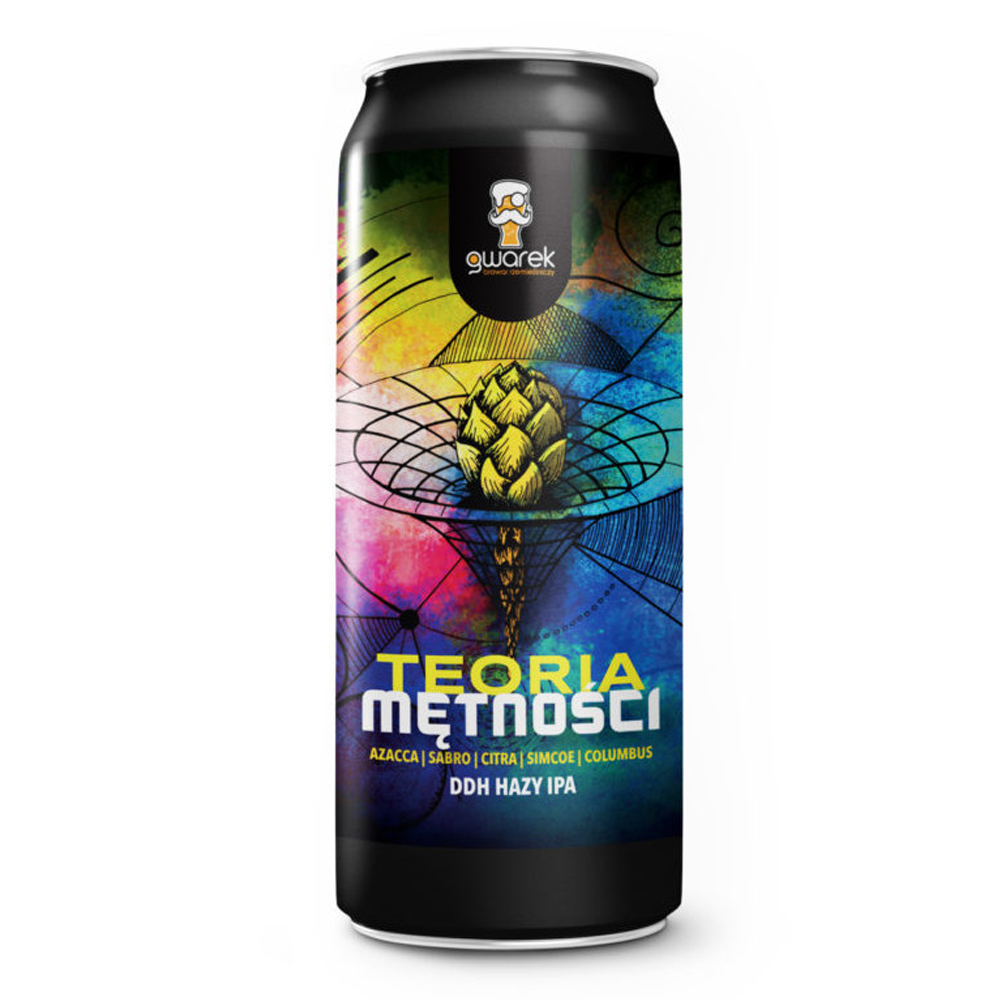 Piwo Gwarek Teoria Mętności DDH Hazy IPA 6% 500 ml puszka