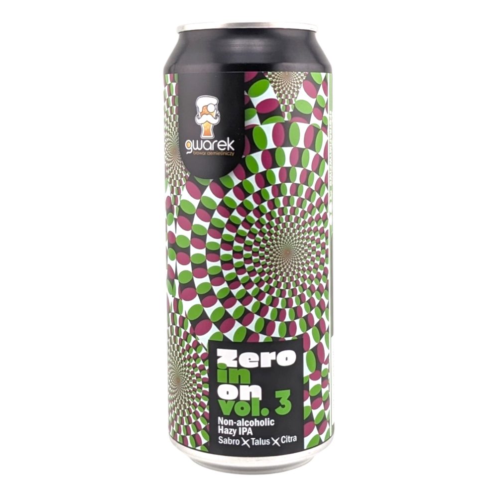 Piwo Gwarek Zero In On vol.3 Hazy IPA 500 ml puszka bezalkoholowe