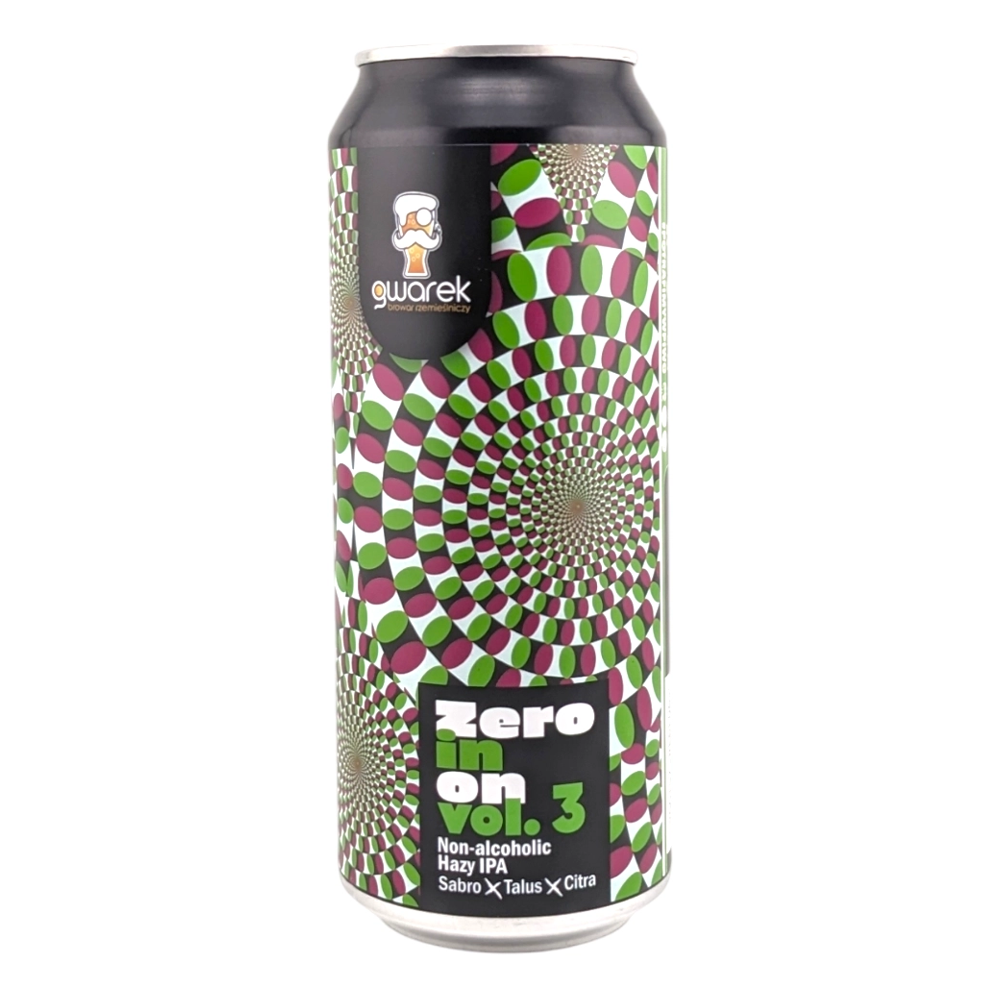 Piwo Gwarek Zero In On vol.3 Hazy IPA 500 ml puszka bezalkoholowe