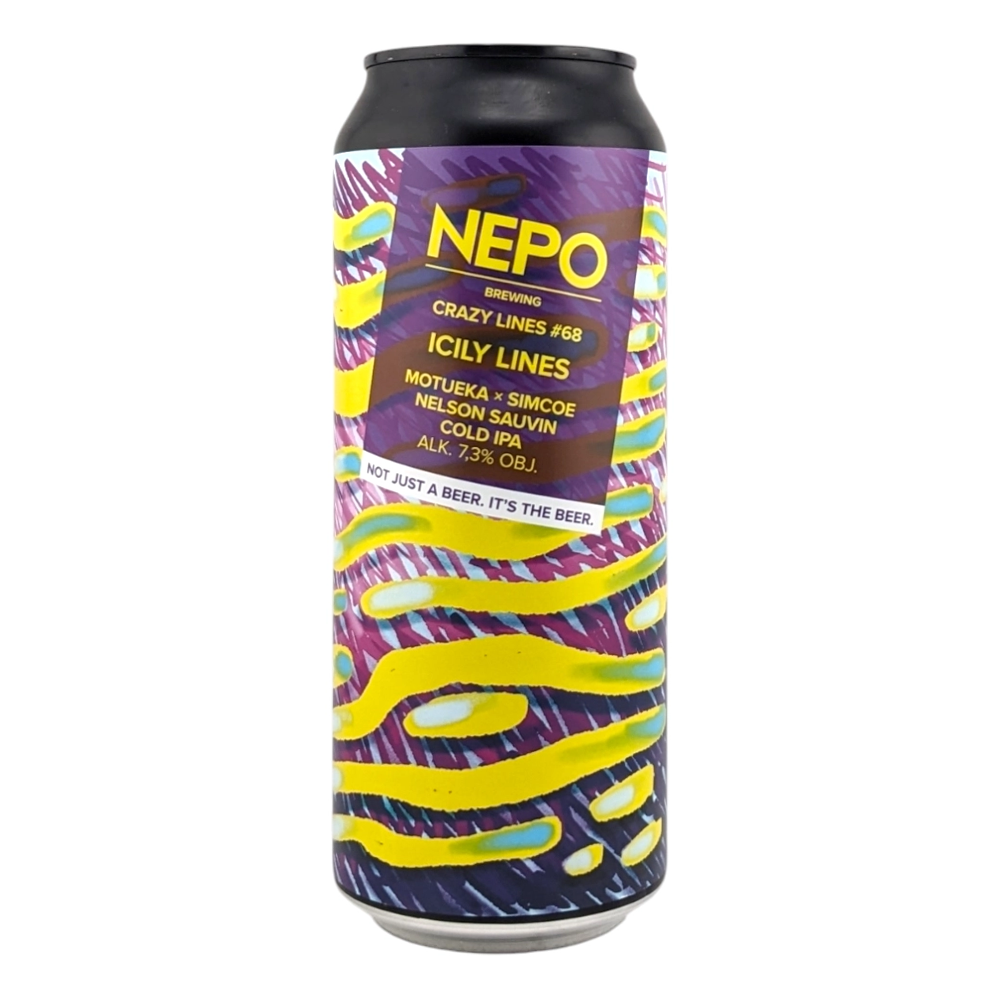 Piwo Nepomucen Crazy Lines #68 Icily Lines Motueka, Simcoe, Nelson Sauvin Cold IPA 7,3% 500 ml puszka