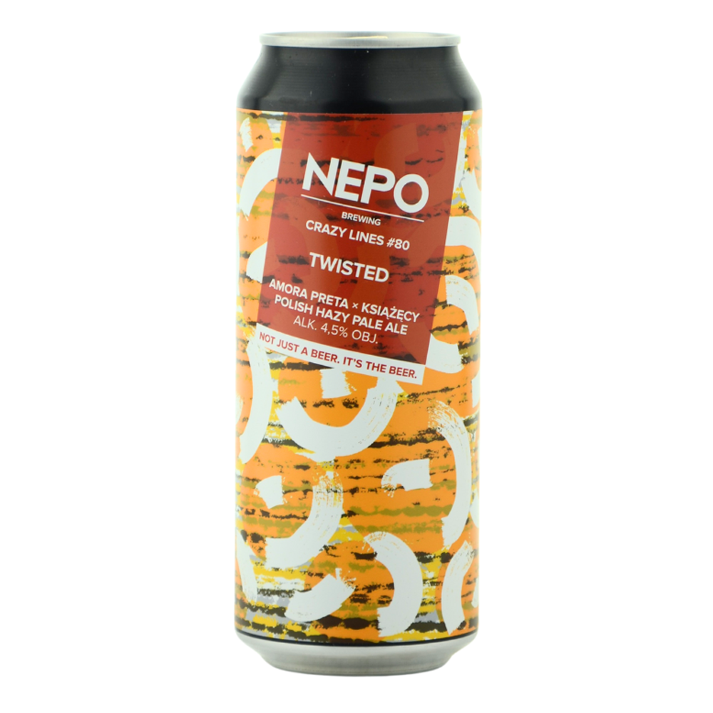 Piwo Nepomucen Crazy Lines #80 Twisted Amore Preta, Ksicy Polish Hazy Pale Ale 4,5% 500 ml puszka