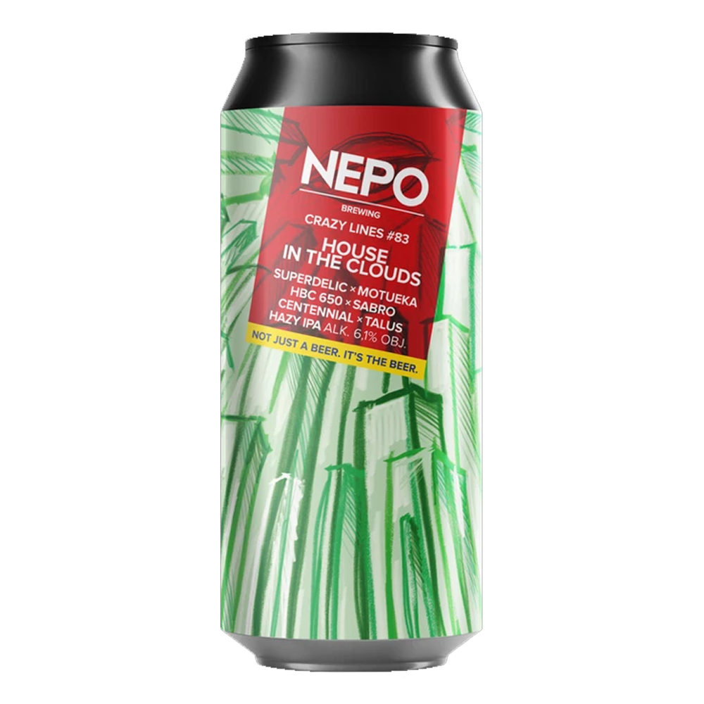 Piwo Nepomucen Crazy Lines #83 House In The Clouds - Superdelic, Mouteka, HBC 630, Sabro 6,1% 500 ml puszka