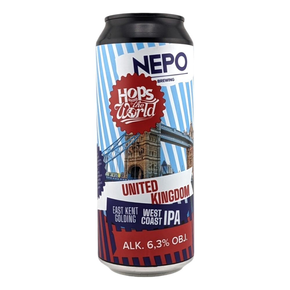 Piwo Nepomucen Hops Around The World UK East Kent Golding West Coast IPA 6,3% 500 ml puszka