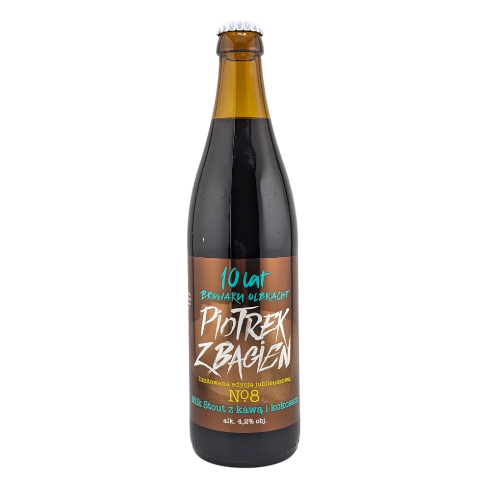 Piwo Jan Olbracht Piotrek z Bagien Milk Stout z kawą i kokosem 4,2% 500 ml