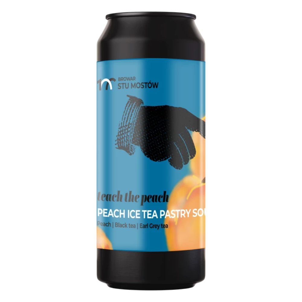 Piwo Stu Mostów Teach The Peach - Peach Black Tea Earl Grey Tea Pastry Sour 5% 440 ml Puszka