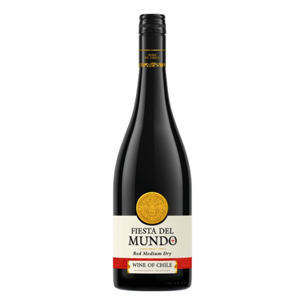 Wino Fiesta Del Mundo Semi Dry Red 12% czerwone półwytrawne 750 ml