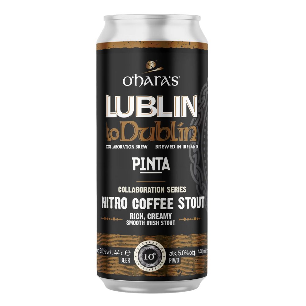 Piwo Pinta O`Hara`s Lublin to Dublin 2024 - Nitro Coffee Stout 5% 440 ml Puszka