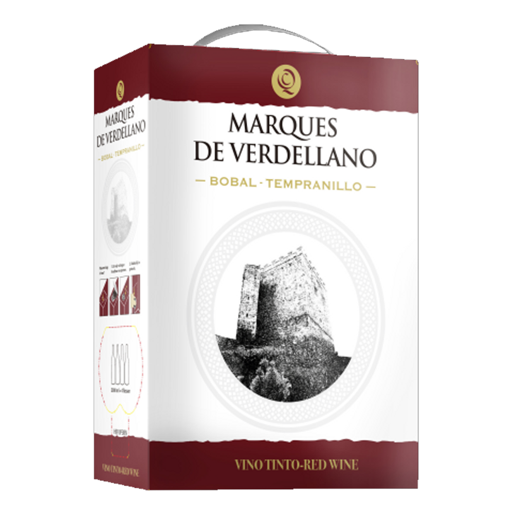 Wino Marques de Verdellano Bobal 12,5% czerwone wytrawne 5L Bag in Box