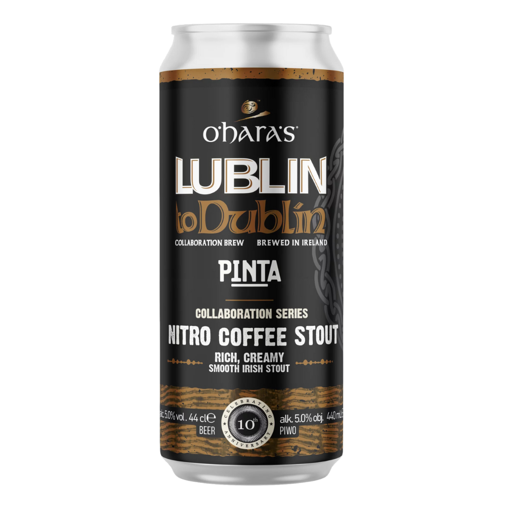 Piwo Pinta O`Hara`s Lublin to Dublin 2024 - Nitro Coffee Stout 5% 440 ml Puszka