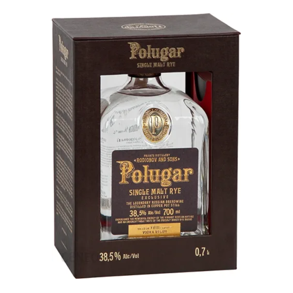 Wódka Polugar Single Malt Rye 38,5% 700 ml kartonik