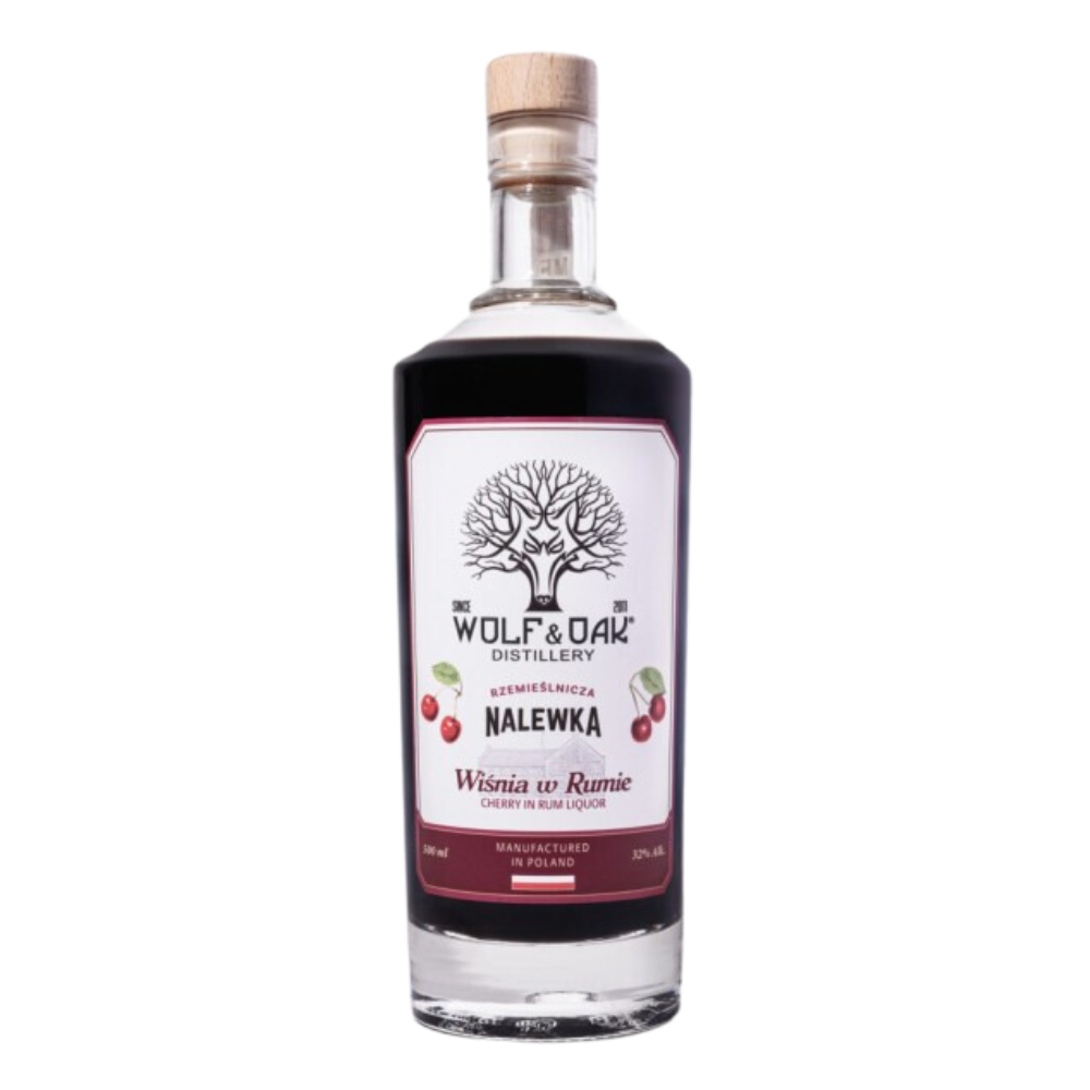 Nalewka Wolf & Oak Wiśnia W Rumie 27% 500 ml