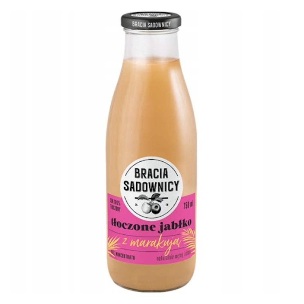 Sok Bracia Sadownicy Tłoczone Jabłko z Marakują 750 ml