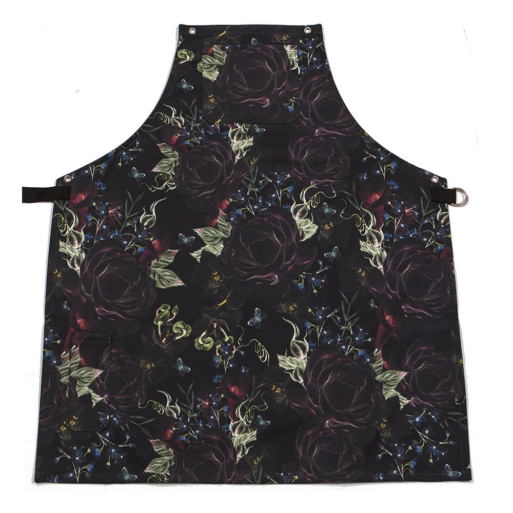 Fartuch barmański Pattern Poland Black Roses