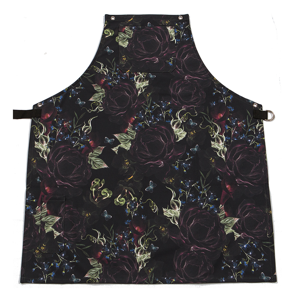 Fartuch barmański Pattern Poland Black Roses