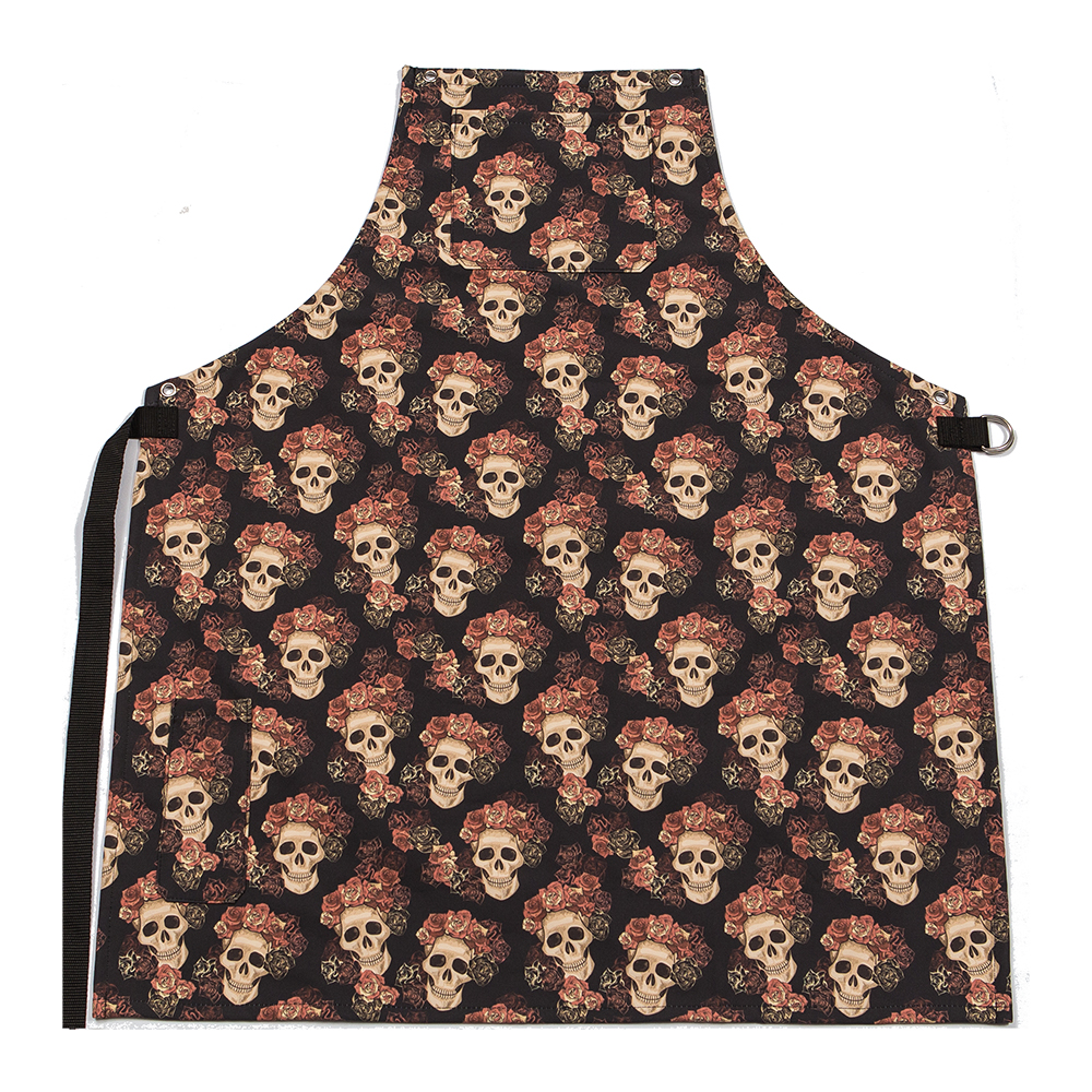 Fartuch barmański Pattern Poland Crown Skull