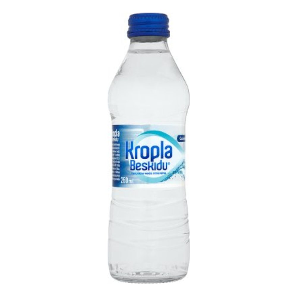 Woda Kropla Beskidu Mineralna Gazowana Szklana Butelka 250 ml
