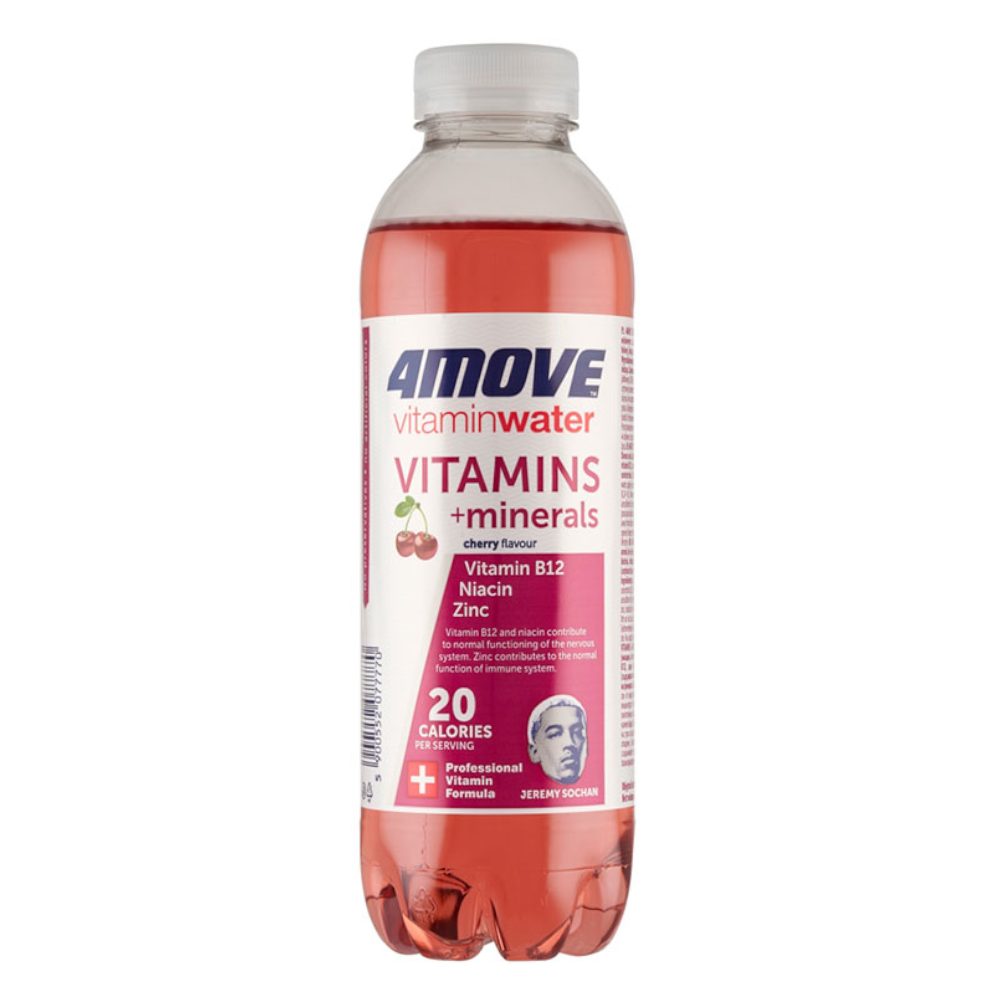 Napój 4Move Vitamin Water + Minerals o smaku wiśniowym 556 ml