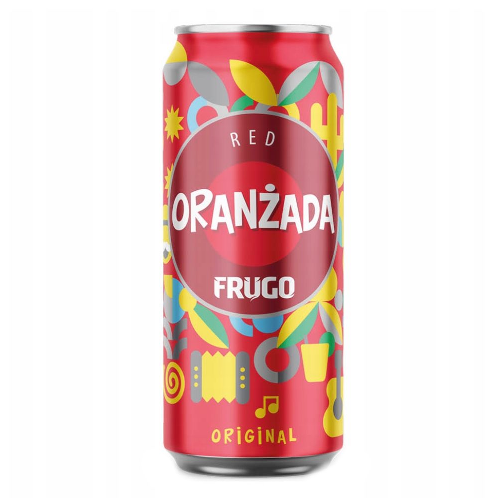 Napój gazowany Frugo Oranżada Czerwona o smaku wieloowocowym 500 ml