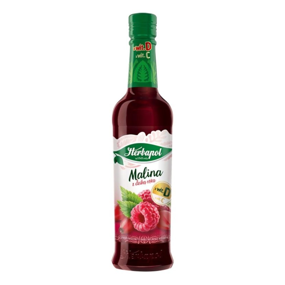 Syrop Herbapol Owocowa Spiżarnia Malina z Żurawiną 420 ml