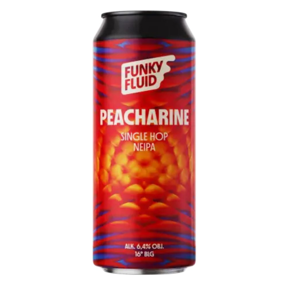 Piwo Funky Fluid Peacharine - Single Hop NEIPA 6,4% 500 ml Puszka