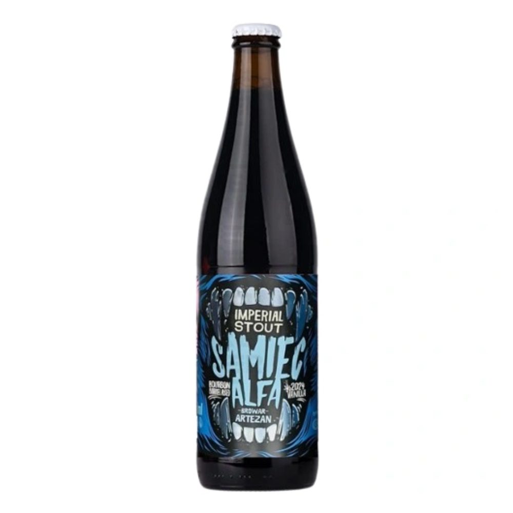 Piwo Artezan Samiec Alfa 2024 - Imperialny Stout Bourbon Barrel Aged Vanilla 13% 500 ml