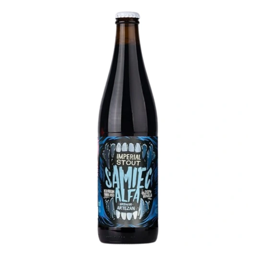 Piwo Artezan Samiec Alfa 2024 - Imperialny Stout Bourbon Barrel Aged Vanilla 13% 500 ml