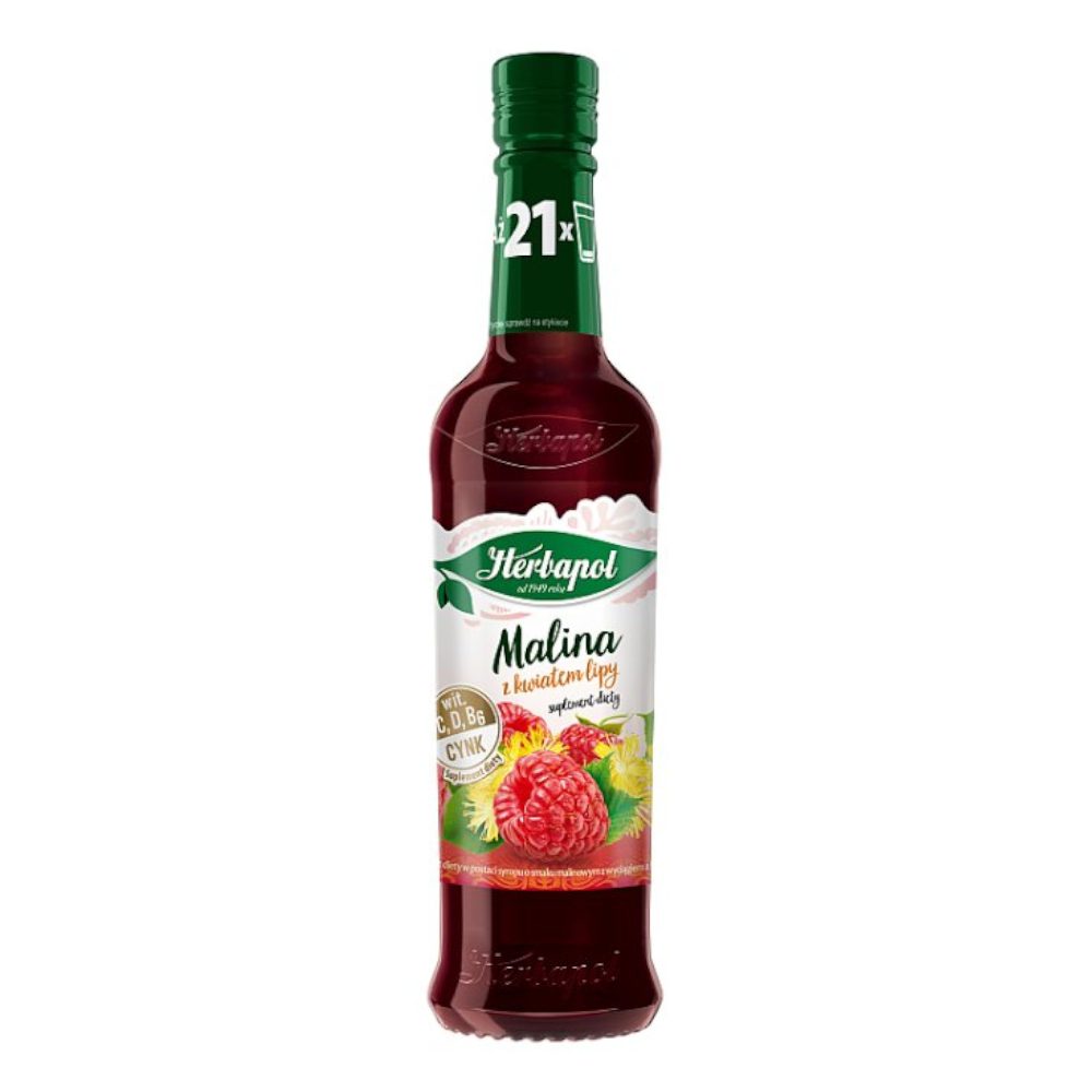 Syrop Herbapol Malina z Kwiatem Lipy 420 ml