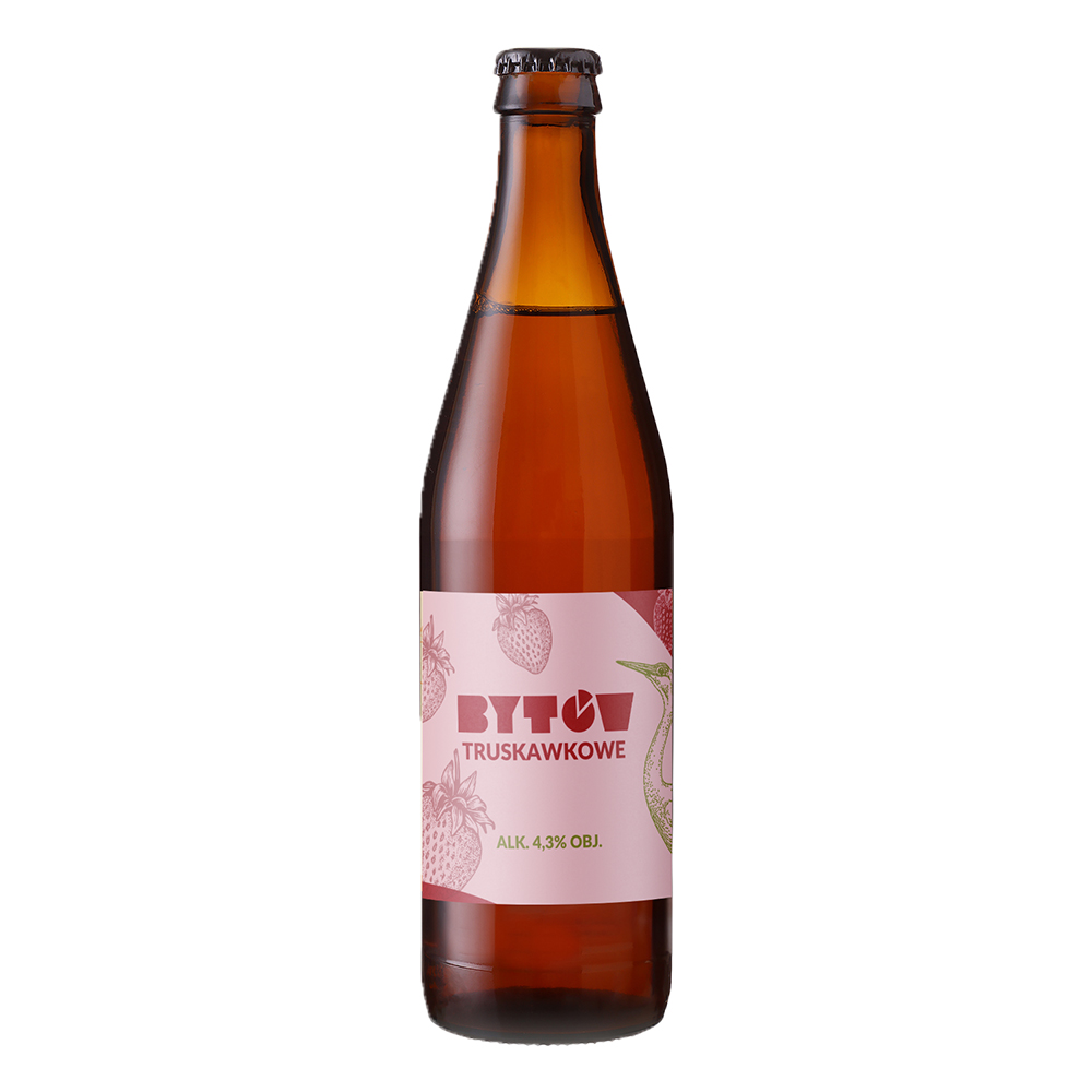 Piwo Bytów Truskawkowe 4,3% 500 ml