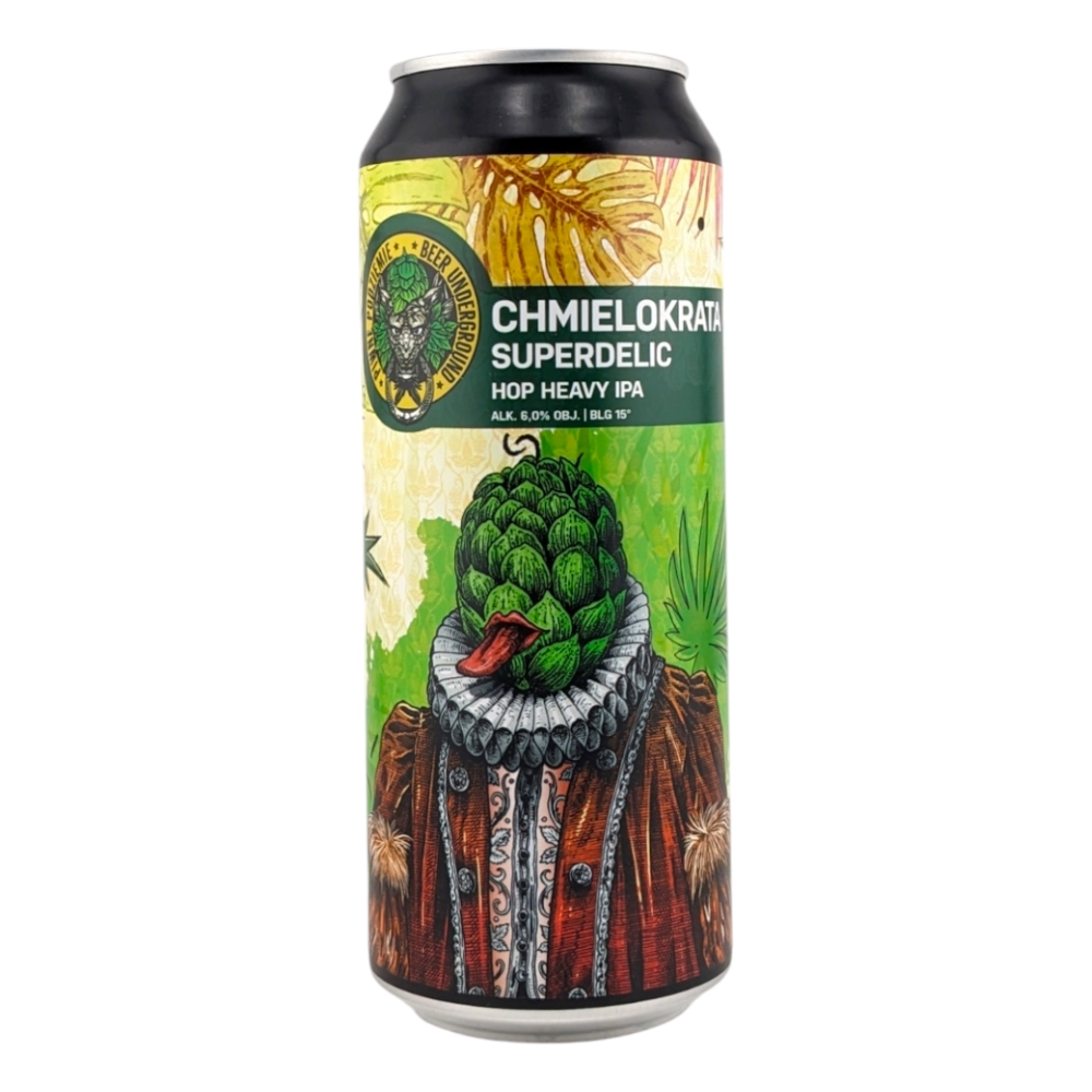 Piwo Piwne Podziemie Chmielokrata Superdelic - Hop Heavy IPA 6% 500 ml Puszka