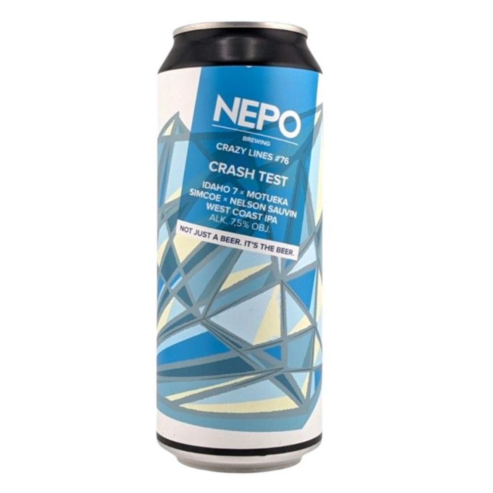 Piwo Nepomucen Crazy Lines #76 Crash Test - Idaho7, Mouteka Simcoe, Nelson Sauvin West Coast IPA 6,7% 500 ml Puszka
