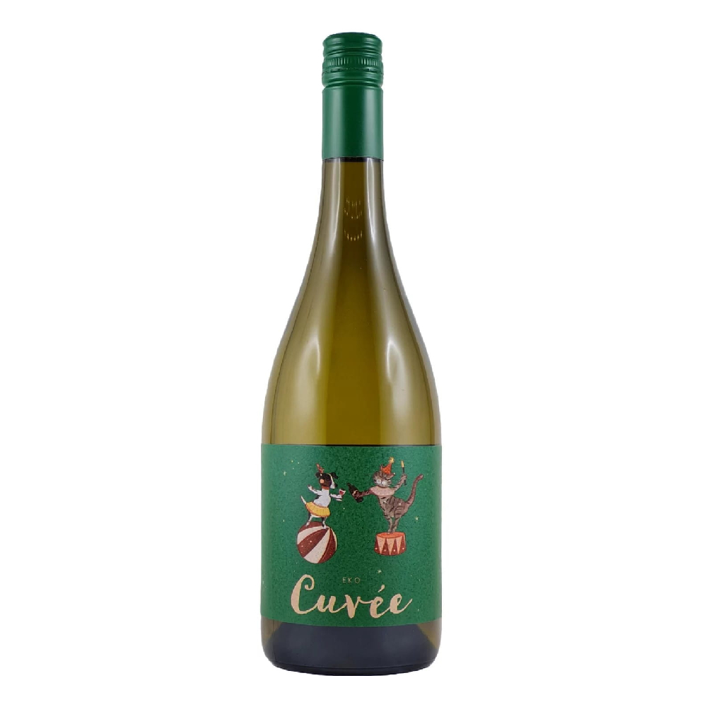 Wino Folwark Pszczew Eko Cuvee Blanc 12,5% białe półsłodkie 750 ml