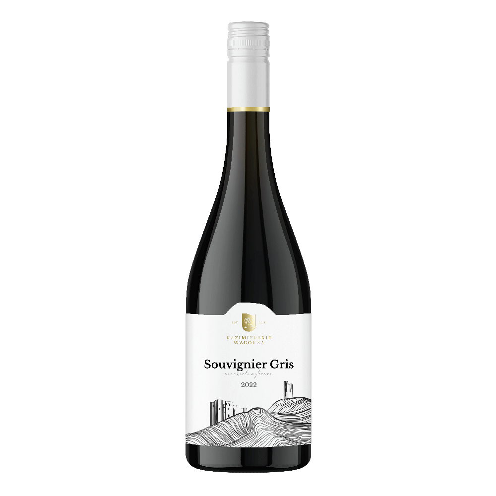 Wino Kazimierskie Wzgórza Souvignier Gris 12% białe wytrawne 750 ml